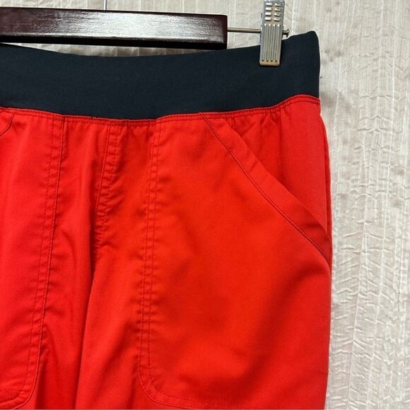 CHEROKEE XS RED GRAY 4 Pocket Straight Leg Scrub Bottom Cargo NWOT - Picture 9 of 13